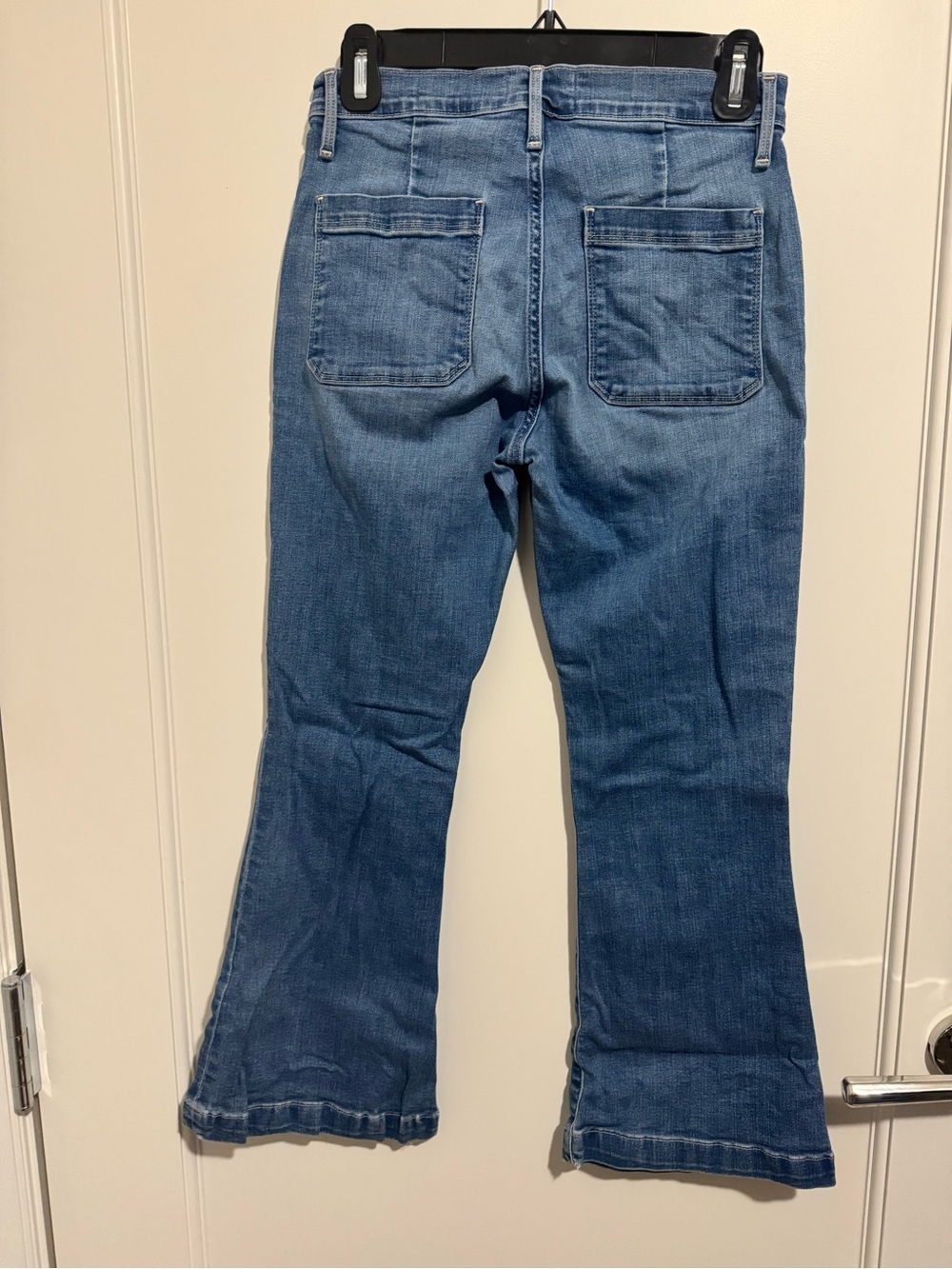 Frame Denim Blue Le Bardot Crop Flare Jeans - Picture 5 of 5